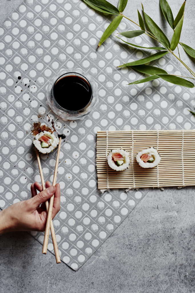 Sushi su tovaglia Mariaflora